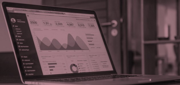 laptop screen with charts and figures showing four things holding back online fundraising