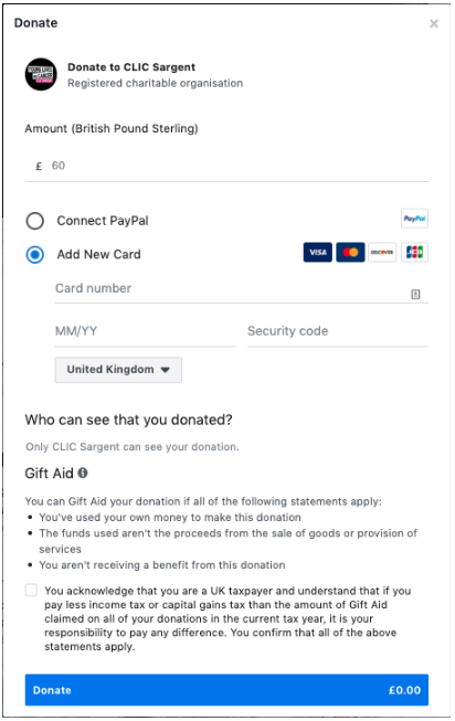 how to set up a charity account on facebook