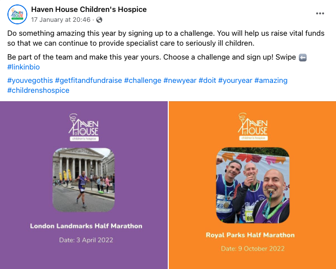 Haven House Facebook post