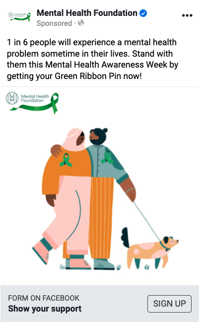 mental health foundation meta ad example