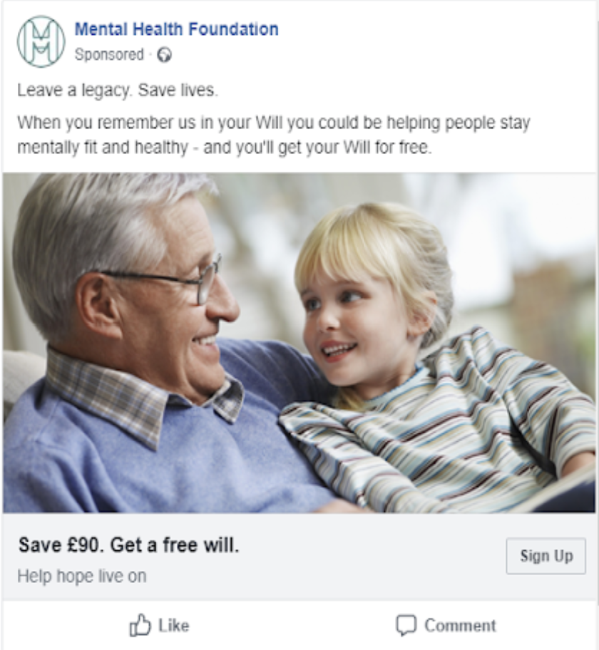mental health foundation meta ad example