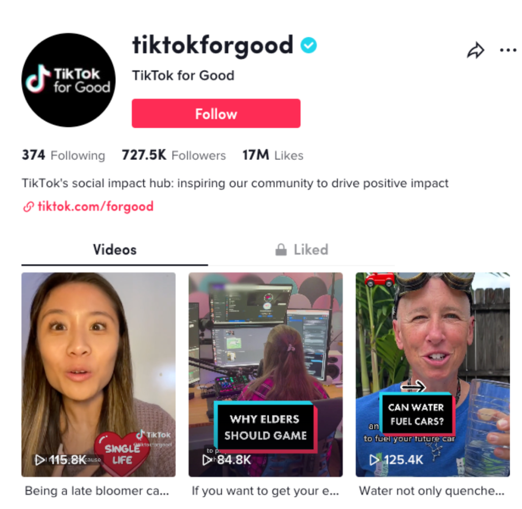 tiktiok for good